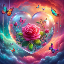 Load image into Gallery viewer, Diamond Painting - Full Round - Butterflies and Fantasy Roses (30*30CM)

