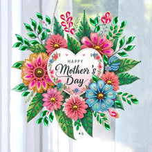 Load image into Gallery viewer, Mother Day Wreath Single-Side Diamond Art Hanging Pendant for Home Wall Decor
