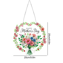 Load image into Gallery viewer, Mother Day Wreath Single-Side Diamond Art Hanging Pendant for Home Wall Decor
