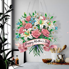 Load image into Gallery viewer, Mother Day Wreath Single-Side Diamond Art Hanging Pendant for Home Wall Decor
