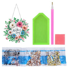 Load image into Gallery viewer, Mother Day Wreath Single-Side Diamond Art Hanging Pendant for Home Wall Decor
