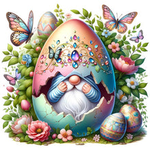 Load image into Gallery viewer, Diamond Painting - Full Round - Easter eggs and gnomes (30*30CM)
