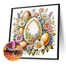 Load image into Gallery viewer, Diamond Painting - Full Round - Easter eggs among flowers (30*30CM)
