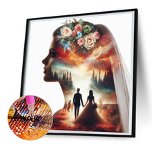 Load image into Gallery viewer, Diamond Painting - Full Round - romantic wedding silhouette (30*30CM)
