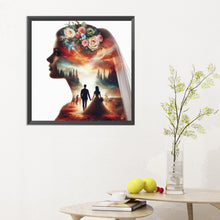 Load image into Gallery viewer, Diamond Painting - Full Round - romantic wedding silhouette (30*30CM)
