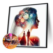 Load image into Gallery viewer, Diamond Painting - Full Round - romantic wedding silhouette (30*30CM)
