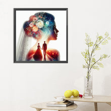 Load image into Gallery viewer, Diamond Painting - Full Round - romantic wedding silhouette (30*30CM)
