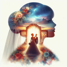 Load image into Gallery viewer, Diamond Painting - Full Round - romantic wedding silhouette (30*30CM)
