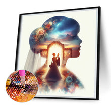 Load image into Gallery viewer, Diamond Painting - Full Round - romantic wedding silhouette (30*30CM)
