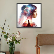 Load image into Gallery viewer, Diamond Painting - Full Round - romantic wedding silhouette (30*30CM)
