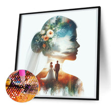 Load image into Gallery viewer, Diamond Painting - Full Round - romantic wedding silhouette (30*30CM)
