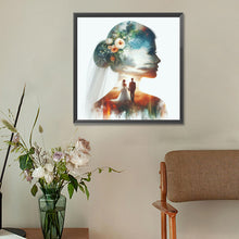 Load image into Gallery viewer, Diamond Painting - Full Round - romantic wedding silhouette (30*30CM)

