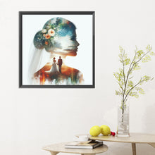 Load image into Gallery viewer, Diamond Painting - Full Round - romantic wedding silhouette (30*30CM)
