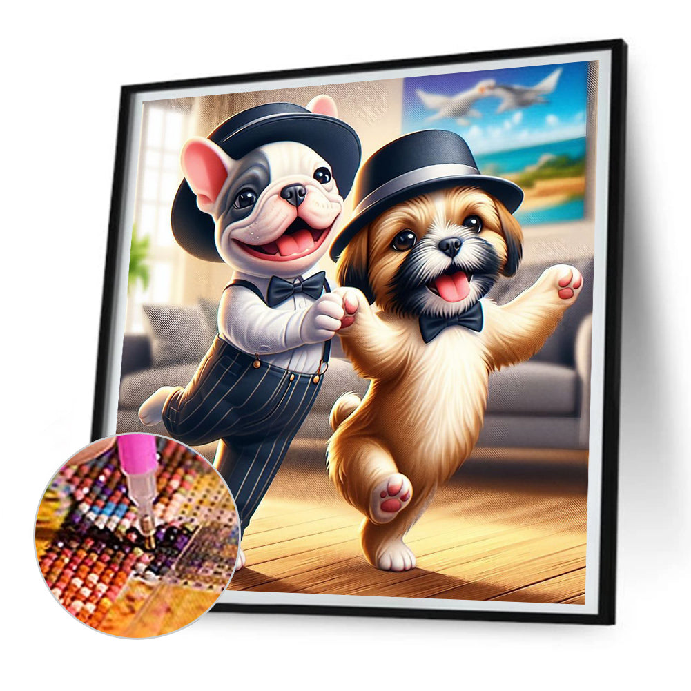 Diamond Painting - Full Round - puppy companion (30*30CM)
