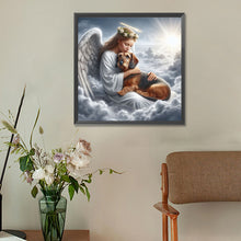 Load image into Gallery viewer, Diamond Painting - Full Round - angel and dog (30*30CM)
