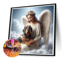 Load image into Gallery viewer, Diamond Painting - Full Round - angel and dog (30*30CM)
