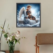 Load image into Gallery viewer, Diamond Painting - Full Round - angel and dog (30*30CM)
