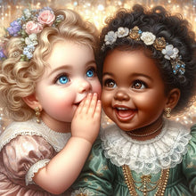 Load image into Gallery viewer, Diamond Painting - Full Round - whispering girl (30*30CM)
