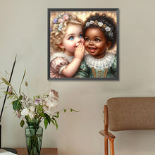 Load image into Gallery viewer, Diamond Painting - Full Round - whispering girl (30*30CM)
