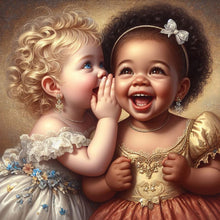 Load image into Gallery viewer, Diamond Painting - Full Round - whispering girl (30*30CM)
