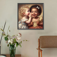 Load image into Gallery viewer, Diamond Painting - Full Round - whispering girl (30*30CM)
