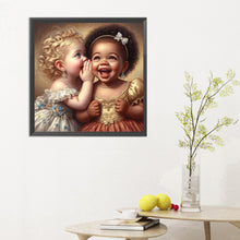 Load image into Gallery viewer, Diamond Painting - Full Round - whispering girl (30*30CM)
