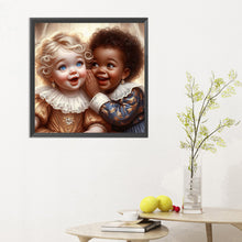 Load image into Gallery viewer, Diamond Painting - Full Round - whispering girl (30*30CM)
