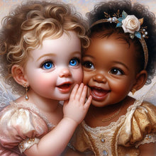 Load image into Gallery viewer, Diamond Painting - Full Round - whispering girl (30*30CM)
