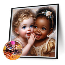 Load image into Gallery viewer, Diamond Painting - Full Round - whispering girl (30*30CM)
