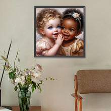 Load image into Gallery viewer, Diamond Painting - Full Round - whispering girl (30*30CM)

