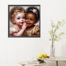 Load image into Gallery viewer, Diamond Painting - Full Round - whispering girl (30*30CM)
