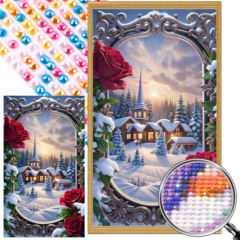 AB Diamond Painting - Full Round - picture frame garden (40*70CM)