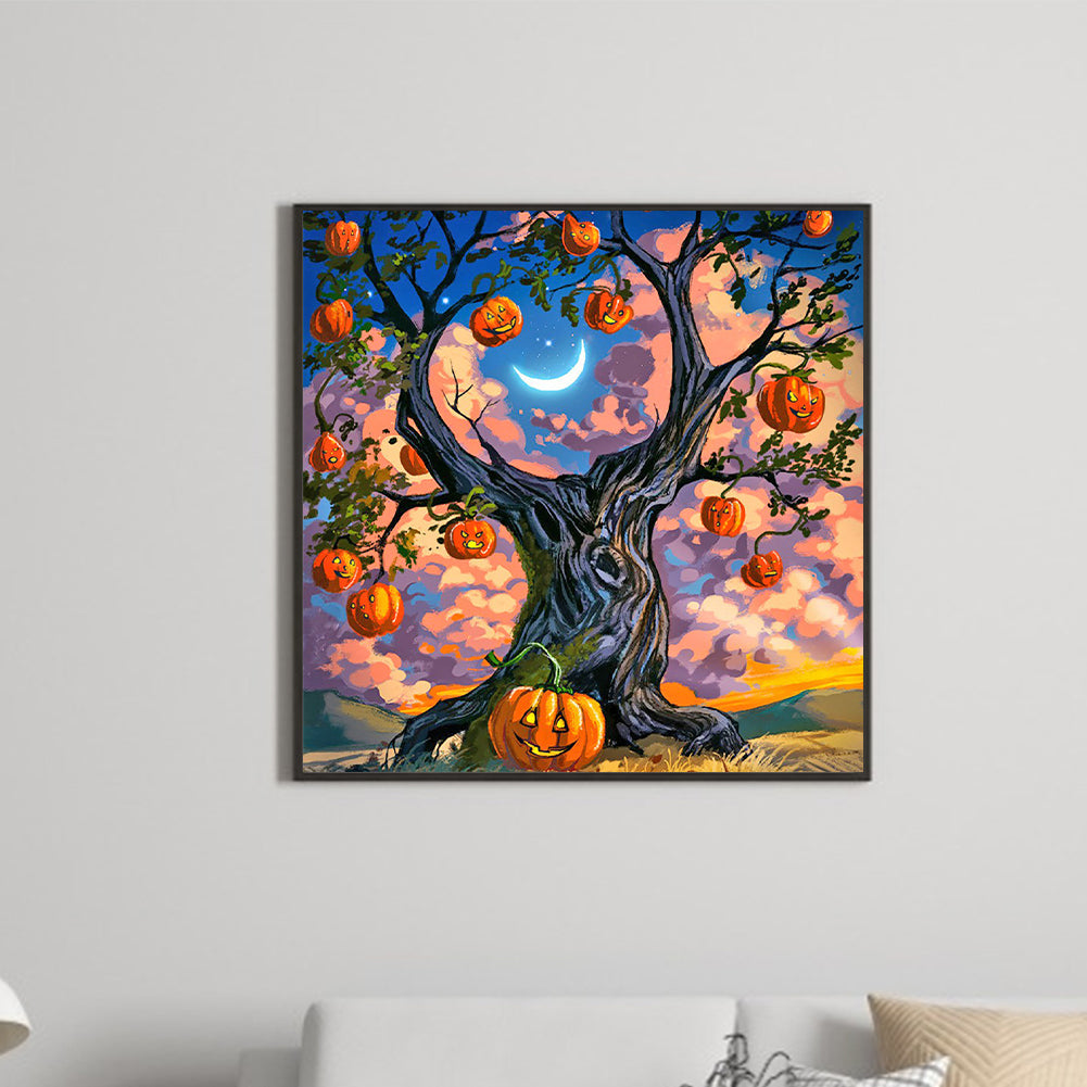 Diamond Painting - Full Round - Dark Jack-O-Lantern Tree (40*40CM)