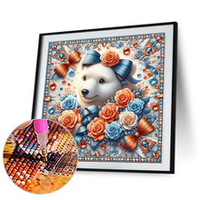 Load image into Gallery viewer, Diamond Painting - Full Round - flowers white bear (30*30CM)
