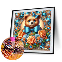 Load image into Gallery viewer, Diamond Painting - Full Round - flowers brown bear (30*30CM)
