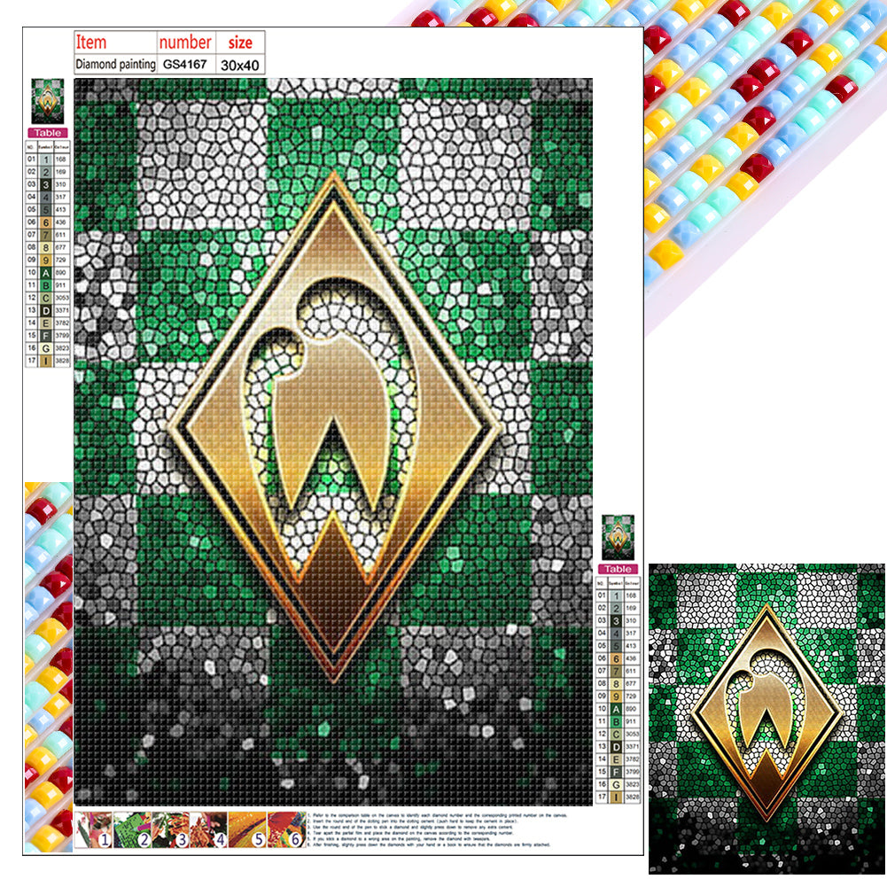 Diamond Painting - Full Square - Werder Bremen logo (30*40CM)