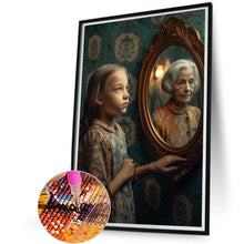 Load image into Gallery viewer, Diamond Painting - Full Square - old man in mirror (45*60CM)

