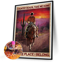 Load image into Gallery viewer, Diamond Painting - Full Round - Cowboy horses (30*40CM)
