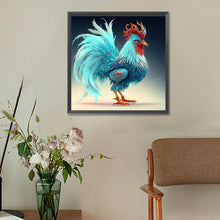 Load image into Gallery viewer, Diamond Painting - Full Round - blue rooster (30*30CM)
