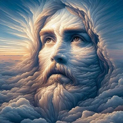 Diamond Painting - Full Round - cloud jesus (30*30CM)