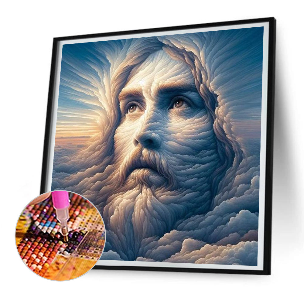 Diamond Painting - Full Round - cloud jesus (30*30CM)