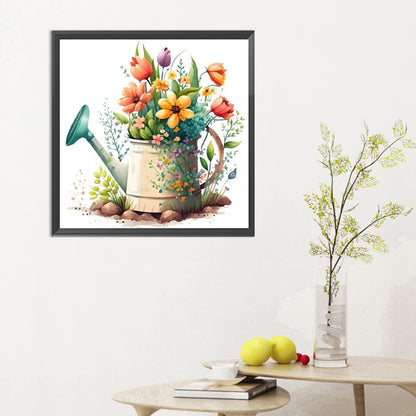 Diamond Painting - Full Round - Watering pot bouquet (30*30CM)
