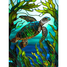 Load image into Gallery viewer, AB Diamond Painting - Full Square - turtle glass art (40*65CM)
