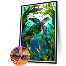 Load image into Gallery viewer, AB Diamond Painting - Full Square - turtle glass art (40*65CM)
