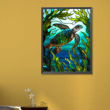 Load image into Gallery viewer, AB Diamond Painting - Full Square - turtle glass art (40*65CM)
