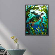 Load image into Gallery viewer, AB Diamond Painting - Full Square - turtle glass art (40*65CM)
