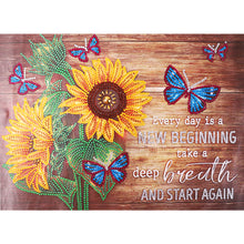Load image into Gallery viewer, Diamond Painting - Partial Special Shaped - English sentence flower (40*30CM)
