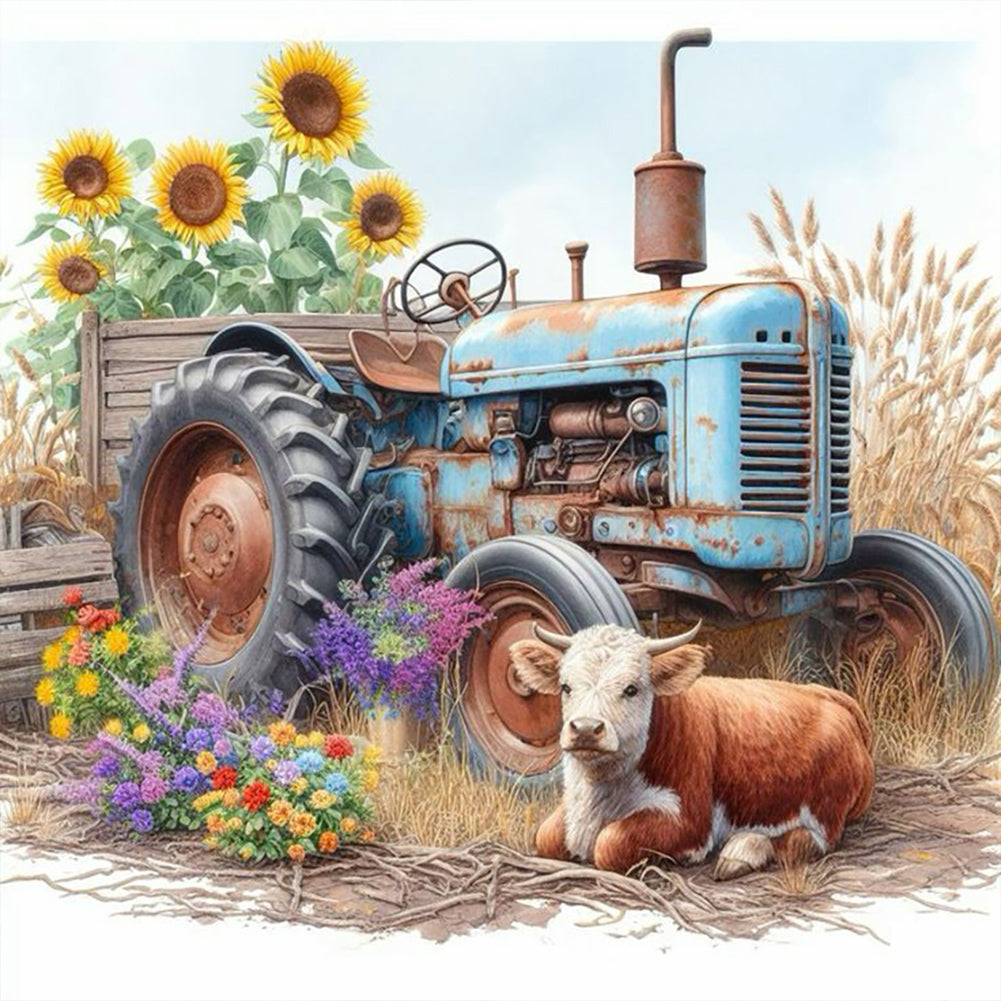 Diamond Painting - Full Round - lamb truck (35*35CM)