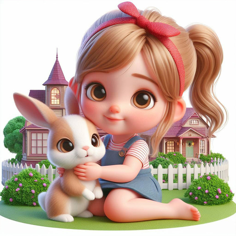 Diamond Painting - Full Round - girl (35*35CM)
