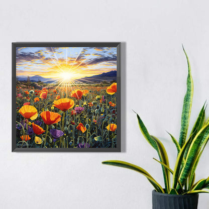 Diamond Painting - Full Square - Poppy flower sea (40*40CM)
